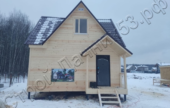 4 Каркасно-щитовой дом   Д-59, 6х6м, 69,8  М², Московская область, Раменский район, деревня  Малышево. (14)